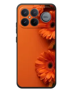 Чехол для Xiaomi Poco F8 Ultra с картинкой «Оранжевые герберы»