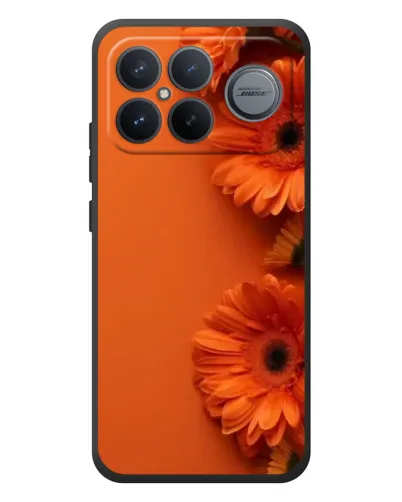 Чехол для Xiaomi Poco F8 Ultra с картинкой «Оранжевые герберы»