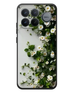 Чехол для Xiaomi Poco F8 Ultra с картинкой «Ветка мелких белых цветов»