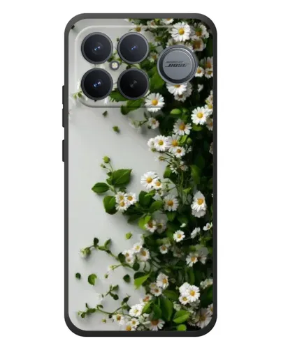 Чехол для Xiaomi Poco F8 Ultra с картинкой «Ветка мелких белых цветов»