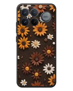 Чехол для Xiaomi Poco F8 Ultra с картинкой «Узор из маленьких подсолнухов»