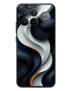 Чехол для Xiaomi Poco F8 Ultra с картинкой «Объемные черно-белые ленты» Чехол для Xiaomi Poco F8 Ultra с картинкой «Объемные черно-белые ленты»