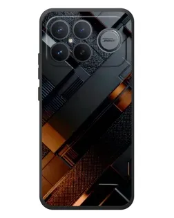 Чехол для Xiaomi Poco F8 Ultra с картинкой «Черные геометрические блоки»