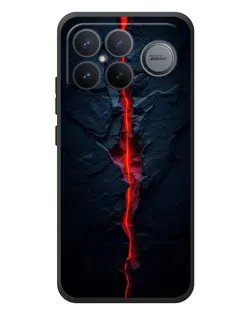 Чехол для Xiaomi Poco F8 Ultra с картинкой «Kрасная лавовая трещина»