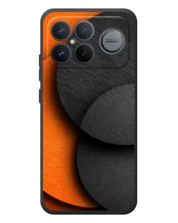 Чехол для Xiaomi Poco F8 Ultra с картинкой «Геометрия оранжевых кругов»
