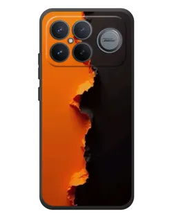 Чехол для Xiaomi Poco F8 Ultra с картинкой «Оранжевый разлом»
