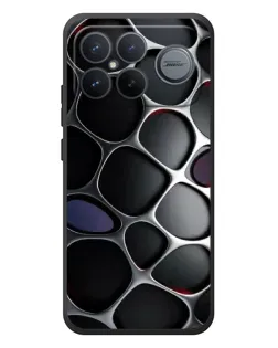 Чехол для Xiaomi Poco F8 Ultra с картинкой «Объемная темная решетка»