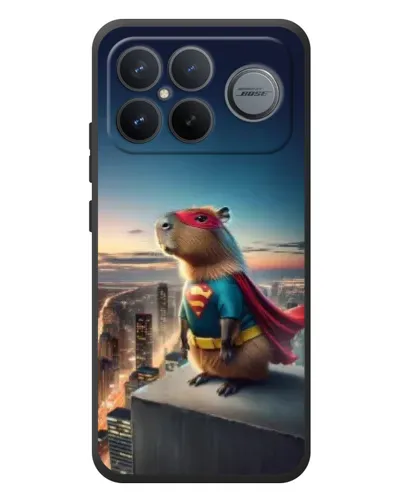 Чехол для Xiaomi Poco F8 Ultra с картинкой «Капи-мен супергерой» Чехол для Xiaomi Poco F8 Ultra с картинкой «Капи-мен супергерой»