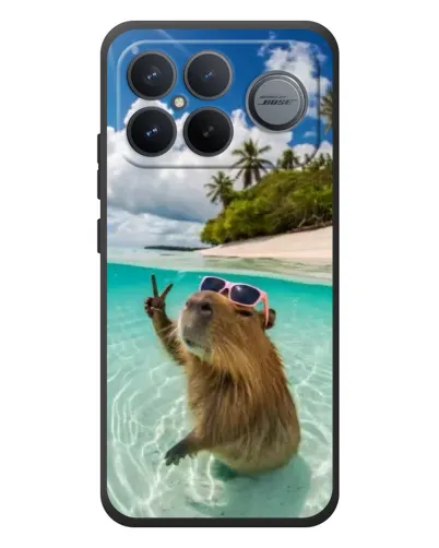 Чехол для Xiaomi Poco F8 Ultra с картинкой «Капибара на море» Чехол для Xiaomi Poco F8 Ultra с картинкой «Капибара на море»