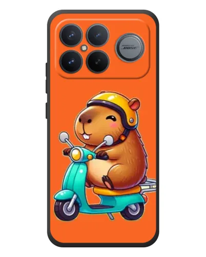 Чехол для Xiaomi Poco F8 Ultra с картинкой «Капибара на скутере» Чехол для Xiaomi Poco F8 Ultra с картинкой «Капибара на скутере»