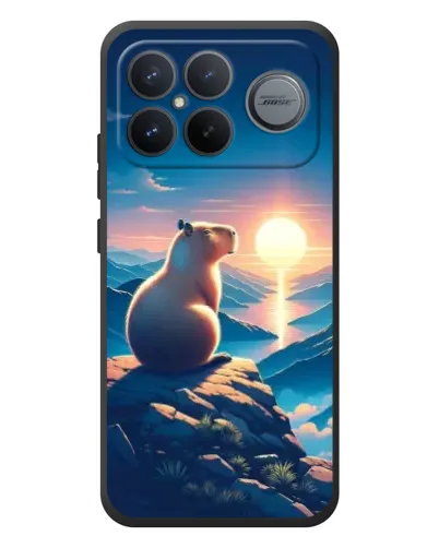 Чехол для Xiaomi Poco F8 Ultra с картинкой «Закат солнца с капибарой» Чехол для Xiaomi Poco F8 Ultra с картинкой «Закат солнца с капибарой»