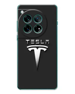 Чохол для Xiaomi Poco F9 Ultra з картинкою «Сталевий логотип Tesla»