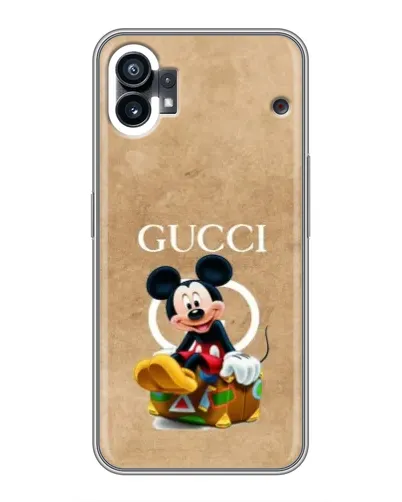 Чехол для Xiaomi Poco M4 5G с картинкой «Микки Маус Gucci — крафт»