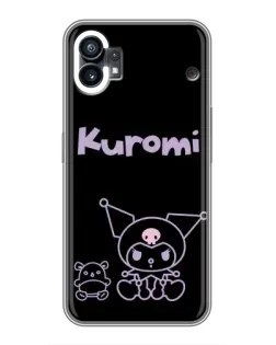 Чохол для Xiaomi Poco M4 5G з картинкою «Kuromi — чорний мінімалізм»