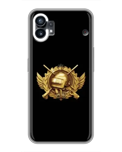 Чехол для Xiaomi Poco M4 5G с картинкой «PUBG — оранжевый градиент»