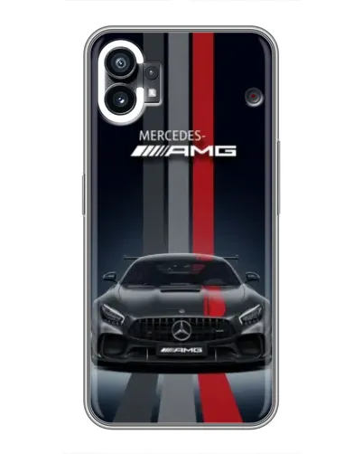 Чехол для Xiaomi Poco M4 5G с картинкой «Mercedes — белый карбон»