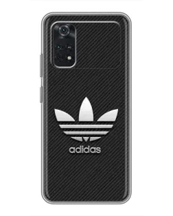 Чехол для Xiaomi POCO M4 Pro 5G с картинкой «Adidas Карбоновая текстура»