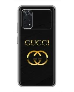 Чехол для Xiaomi POCO M4 Pro 5G с картинкой «Золотой логотип Gucci»