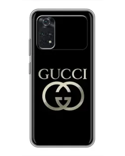 Чехол для Xiaomi POCO M4 Pro 5G с картинкой «Gucci — золото на черном» Чехол для Xiaomi POCO M4 Pro 5G с картинкой «Gucci — золото на черном»