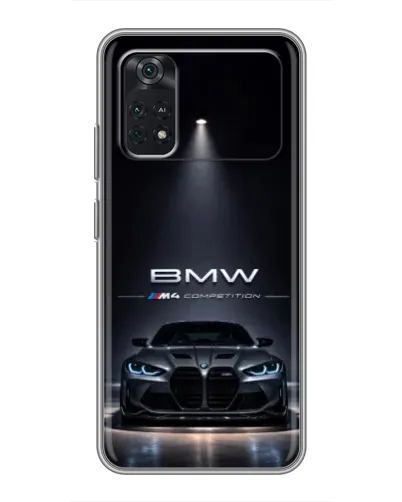 Чохол для Xiaomi POCO M4 Pro 5G з картинкою «BMW крізь нічне місто» Чохол для Xiaomi POCO M4 Pro 5G з картинкою «BMW крізь нічне місто»