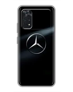 Чехол для Xiaomi POCO M4 Pro 5G с картинкой «Mercedes на металле»