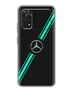 Чехол для Xiaomi POCO M4 Pro 5G с картинкой «Спортивные линии Mercedes»