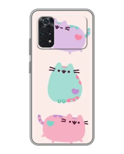 Чехол для Xiaomi POCO M4 Pro 5G с картинкой «Pusheen трио»
