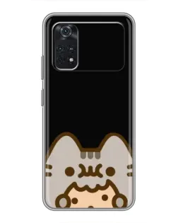 Чехол для Xiaomi POCO M4 Pro 5G с картинкой «Пушин на черном»