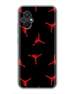 Чохол для Xiaomi POCO M5 з картинкою «Jordan Red Pattern»