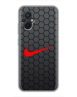 Чохол для Xiaomi POCO M5 з картинкою «Nike — карбонова сітка»