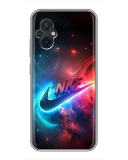 Чохол для Xiaomi POCO M5 з картинкою «Вогняний логотип Nike»