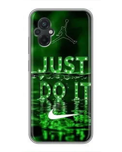 Чохол для Xiaomi POCO M5 з картинкою «Зелений неоновий Nike»