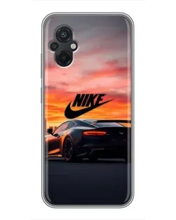 Чохол для Xiaomi POCO M5 з картинкою «Nike та суперкар»