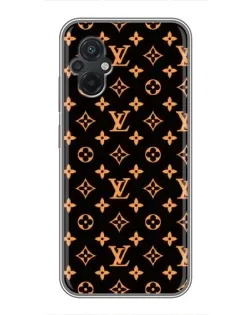 Чохол для Xiaomi POCO M5 з картинкою «Золота монограма LV»