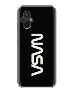 Чохол для Xiaomi POCO M5 з картинкою «NASA — вертикальний логотип»