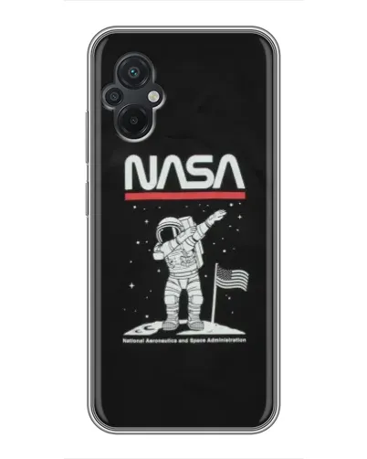 Чохол для Xiaomi POCO M5 з картинкою «NASA — крокуємо по Місяцю»