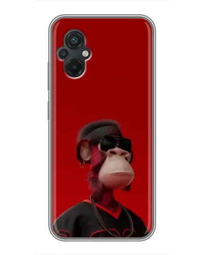 Чохол для Xiaomi POCO M5 з картинкою «Bored Ape в червоному»