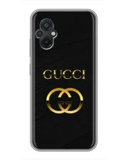 Чохол для Xiaomi POCO M5 з картинкою «Золотий логотип Gucci»