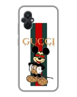 Чохол для Xiaomi POCO M5 з картинкою «Міккі Маус Gucci — смуги»