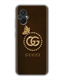 Чохол для Xiaomi POCO M5 з картинкою «Gucci — золотий метелик»