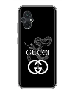 Чохол для Xiaomi POCO M5 з картинкою «Gucci — срібна змія»