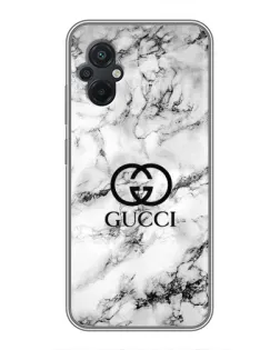 Чохол для Xiaomi POCO M5 з картинкою «Gucci — мармуровий шик»