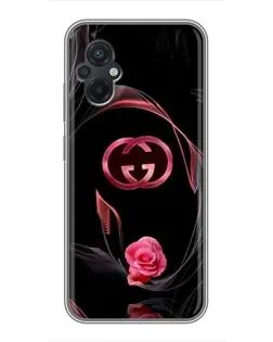 Чохол для Xiaomi POCO M5 з картинкою «Gucci — неонова троянда»