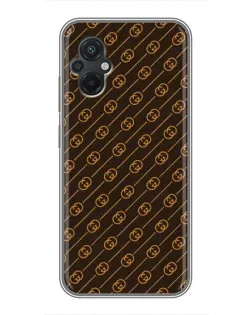 Чохол для Xiaomi POCO M5 з картинкою «Gucci — золоті діагоналі»