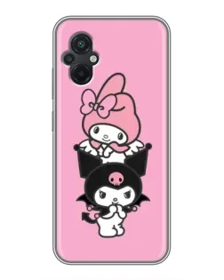 Чохол для Xiaomi POCO M5 з картинкою «My Melody та Kuromi»