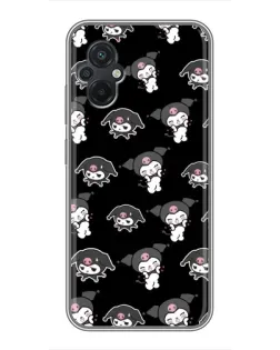 Чохол для Xiaomi POCO M5 з картинкою «Чорний паттерн Kuromi»