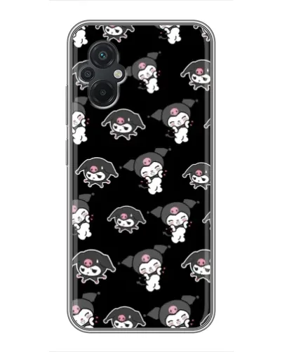 Чохол для Xiaomi POCO M5 з картинкою «Чорний паттерн Kuromi»