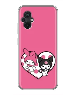 Чохол для Xiaomi POCO M5 з картинкою «Kuromi та My Melody»