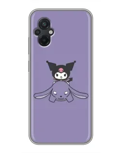 Чохол для Xiaomi POCO M5 з картинкою «Kuromi на ліловому фоні»
