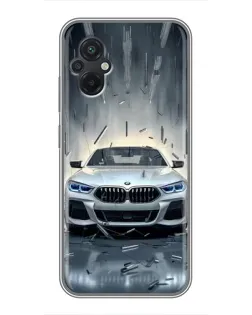 Чохол для Xiaomi POCO M5 з картинкою «BMW у світлі фар»